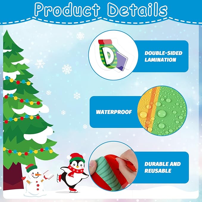 gisgfim Winter Reading Bulletin Board Decorations Winter Snowman Paper Cutouts Penguin Tree Classroom Bulletin Board Set for School Home Chalkboard Door Xmas Holiday Decor Supplies
