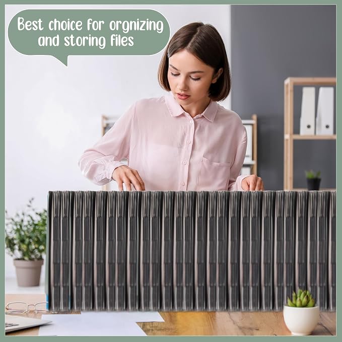 1 Set 25 Pack Alphabet File Dividers Letter Size, 1/5 Cut Tab A-z File Guides Number Folder Organizer for Filing Cabinet and Desk Home Office School(Morandi Color)