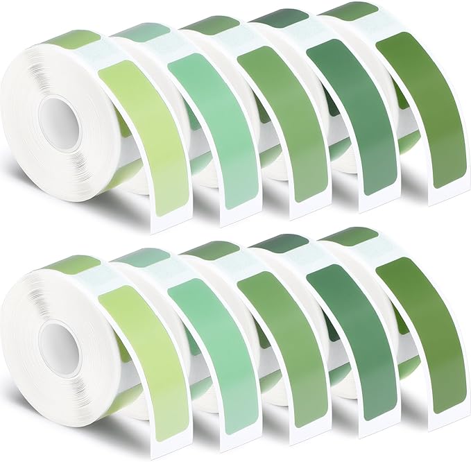 Gersoniel 1600 Pcs Label Tapes Compatible with D30 Label Printer Laminated Labeling Stickers Thermal Labels for Home Office