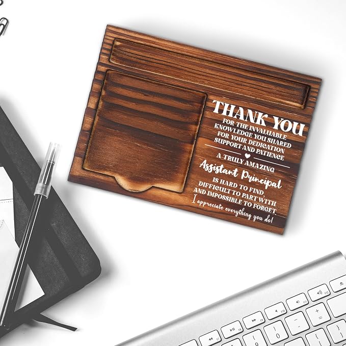 Thank You Gifts for Assistant Principal, Appreciation Gifts for Assistant Principal Teachers Educators, Principal’s Day Gifts, Desk Retro Note Pad Holder VN338