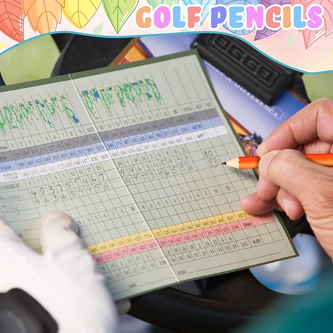 Nezyo 80 Pcs Mini Golf Pencils with Eraser 2 HB 4 Inch Half Pencils Hexagon Pre-sharpened Color Pen for Bridal Wedding Classroom School Office(Neon Color,Classic Style)