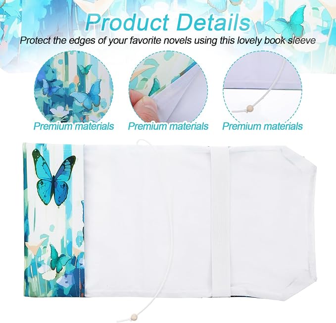Book Covers for Paperbacks,Book Cover Protector Adjustable Fabric Fit A5 Size 5.5x8.2 Inch Paperbacks for Hardcover Softcover Novels Notebook Journal Books Accessories Christmas Birthday