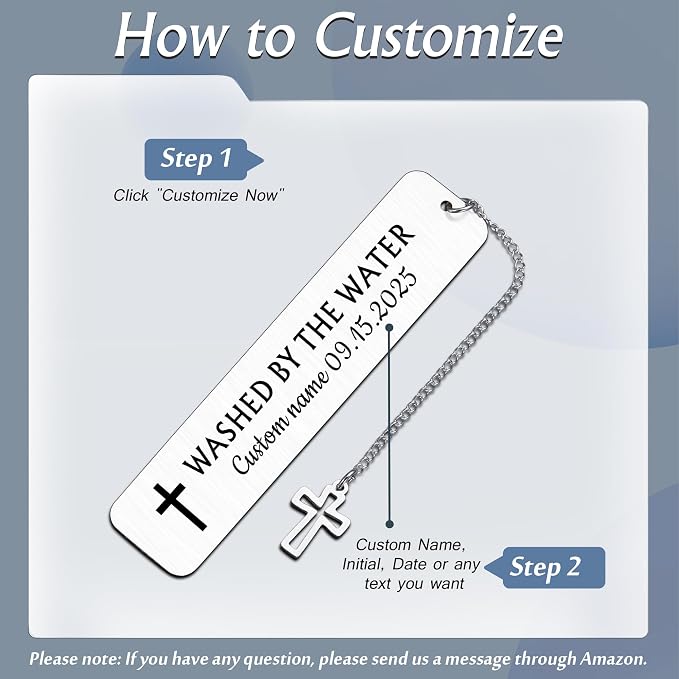 Personalized Bible Bookmarks - Custom Name Inspirational Christian Bible Religious Bookmarks Gifts for Women Men Book Lovers (Style-6)
