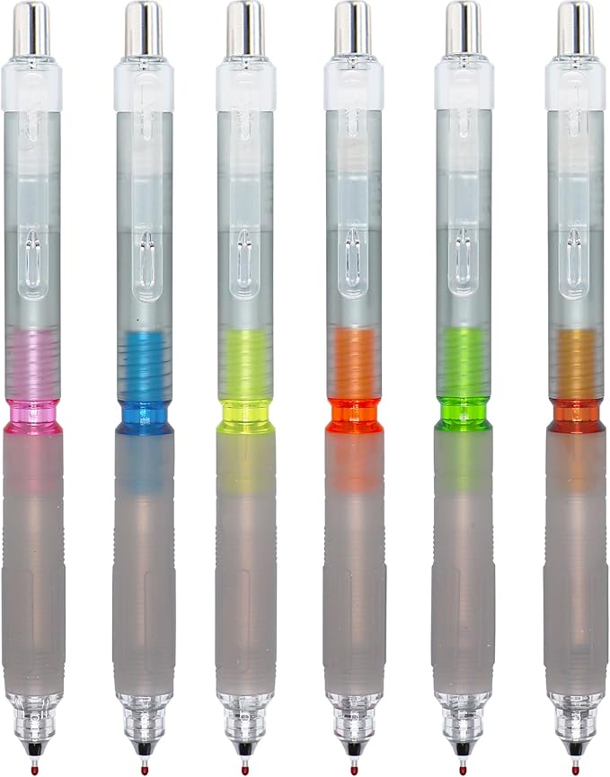 DUNBONG 0.5mm Fine Point, Black ink gel pens, Retractable Gel Pens, Quick Drying, Writing, Box of 6 Pens