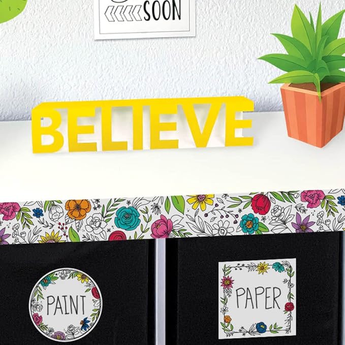 CTP Doodly Blooms 6" Cut-Outs Learning Décor Accents for Spring & Floral Classroom Theme (Creative Teaching Press 10680)