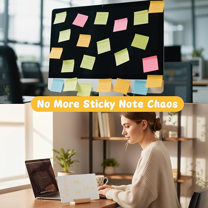 Small Dry Erase Board - 2PCS Whiteboards for Classroom Supplies with 20 Markers and 2 Erasers, Portable Double Sided Lapboard with Wood Base for Students Teachers School Accessories (8 x 6 in)