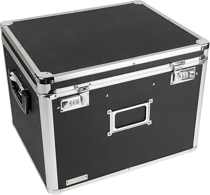 Vaultz Locking File Storage Chest, Two-Handled, Letter/Legal File Storage