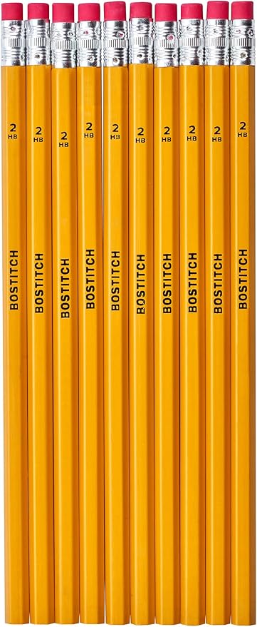 Bostitch Premium #2 Pencils, Premium Wood, Unsharpened, HB Graphite, 10-Pack