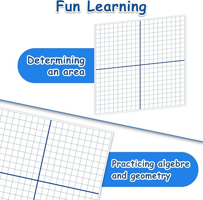 Magnetic Dry Erase Grid, 26"x26" - Reusable XY Coordinate Graph Board for Math Graphing, Classroom & Homeschool Learning, Write-On & Wipe-Off, Ideal for Students & Educators