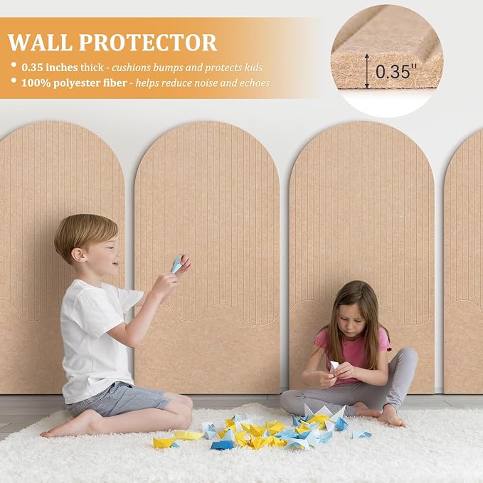 Large Felt Bulletin Board with Self-Adhesive Tape, 96"x48", Cork Board Alternative for Wall, 4-Pack Pin Board Picture Board for Home Office Studio Decor, Includes 120 Pushpins