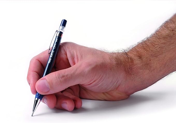 Pentel Sharp HD Heavy Duty Mechanical Pencil, (1.3mm) Extra-thick line, Dark Blue Barrel, Pack of 12 (AM13C)