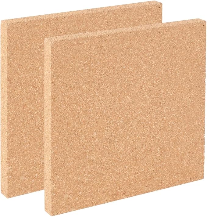 OLYCRAFT 2PCS Square Bulletin Boards 7.9x7.9 Inch Wood Cork Board 0.6 Inch Thick Square Cork Board Cork Tiles for Wall Decoration, Party and DIY Crafts Supplies