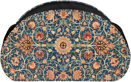 William Morris Fruit Print TV Remote Control Organizer PU Leather Desktop Storage Box,Table Caddy,Desktop Storage for Media Players/Controllers/Eyeglasses/Makeup Brushes/Pens