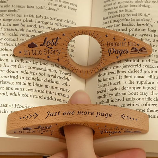 Custom Book Page Holder, Thumb Book Page Holder, Personalized Wooden Page Holder for Reading, Gifts for Book Lovers Teachers Appreciation Gifts on Birthday (Style 3)