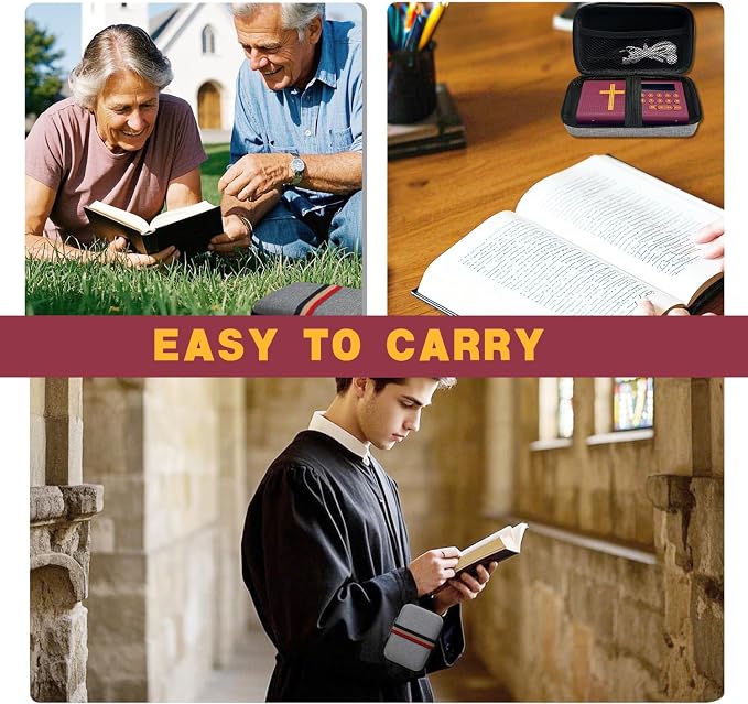 Carrying Case Compatible with Wonder Bible -The Talking Audio Bible Player，Lightweight Protective Cover for Travel and Everyday Use（only case）