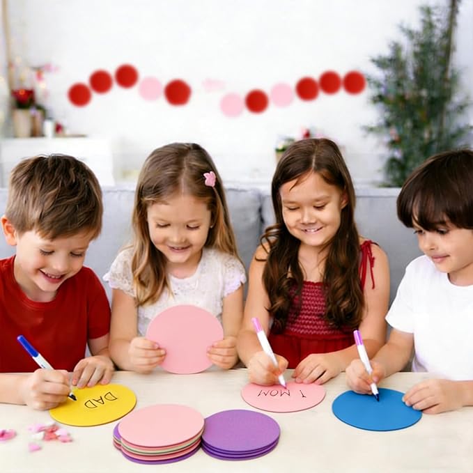 72 Pcs 6 Inches Large Round Paper Cutouts, 9-Color Assorted Round Shape Die Cut for Bulletin Board Decor, Classroom Wall, Circle Template, Teacher School Supplies, DIY Crafts
