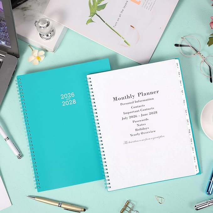 Monthly Planner 2026-2028 - 2026-2028 Monthly Planner, 9'' x 11'', 24 Months from JUL. 2026 to JUN. 2028 with Inner Pocket