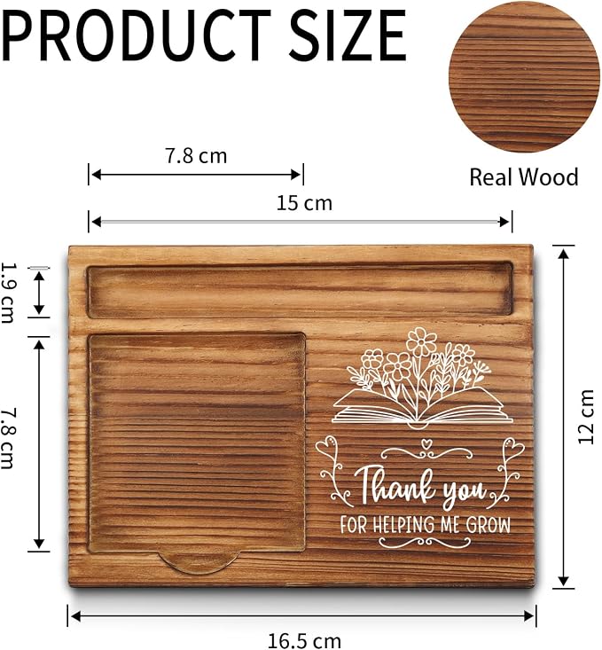 Thank You for Helping Me Grow Teacher Sticky Note Holder, Thank You Teacher Appreciation Gifts from Student Self-Stick Note Pad Holders GSH23