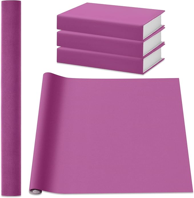 PerKoop Book Cloth for Book Binding 40 x 16 Inch Fabric Surface Paper Backed Bookcover Archival European Durable Strong Bookbinding Supplies Cover Books Album Scrapbooking (Purple)