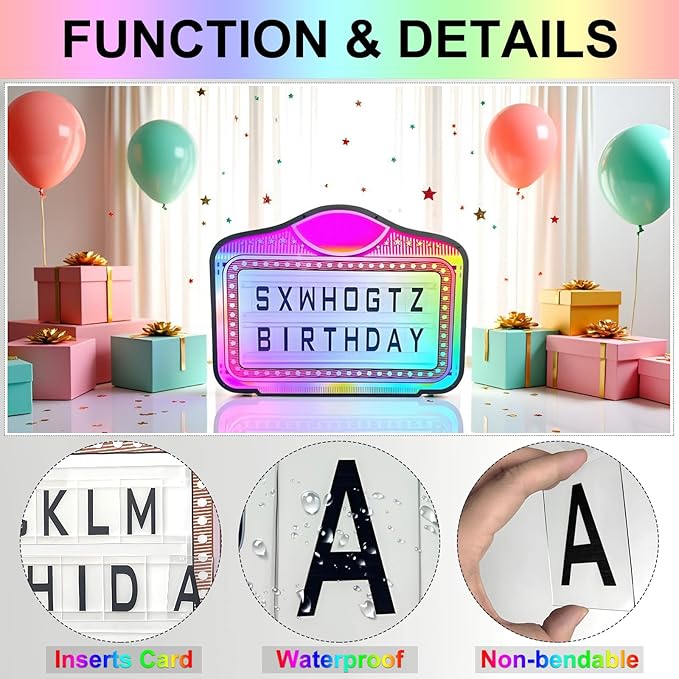 Letter Board Sign for Bottle Service Lights, Acrylic Letters for Wedding Bottle Service Sign, 2 Set (A)