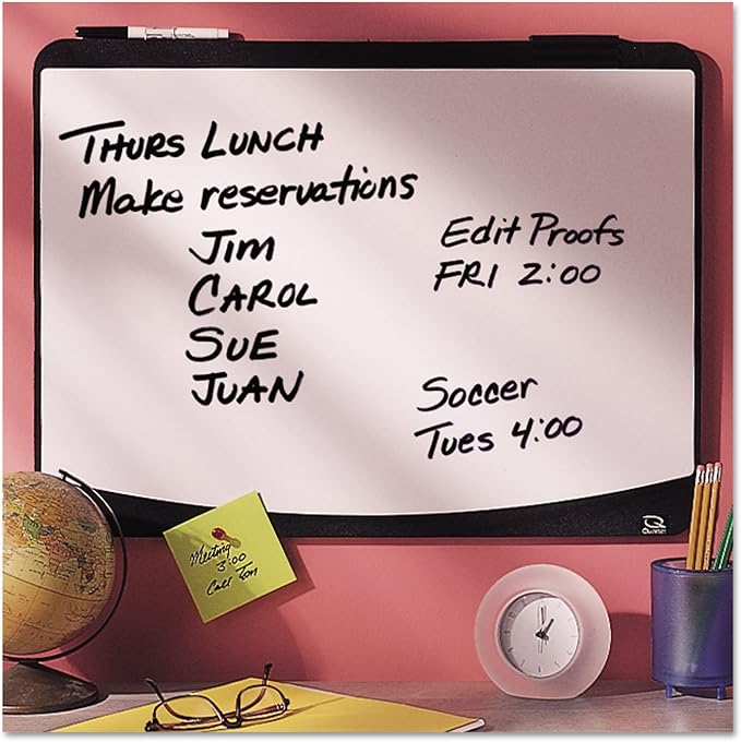 Quartet Designer Tack and Write Workstation Board, 17.5 x 23.5 Inches, Black (06355BK)