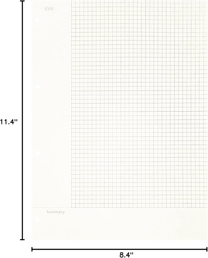 Zelten 2 Pack A4 120 Sheets/240 Pages Connell Loose Leaf Punched Paper Refills Paper for 4 Hole Binder Personal Organizer Diary Notebook Refillable Planner