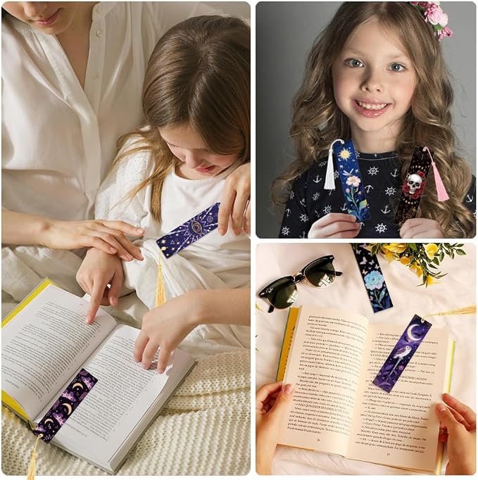 Peacoblue 30pcs UV DTF Bookmarks Transfer Stickers Wraps Occult Divination Elements for Women Men Reading, Waterproof Bookmarkers Decal(No Blank Bookmarks) for Acrylic Plastic Metal Blank Bookmark