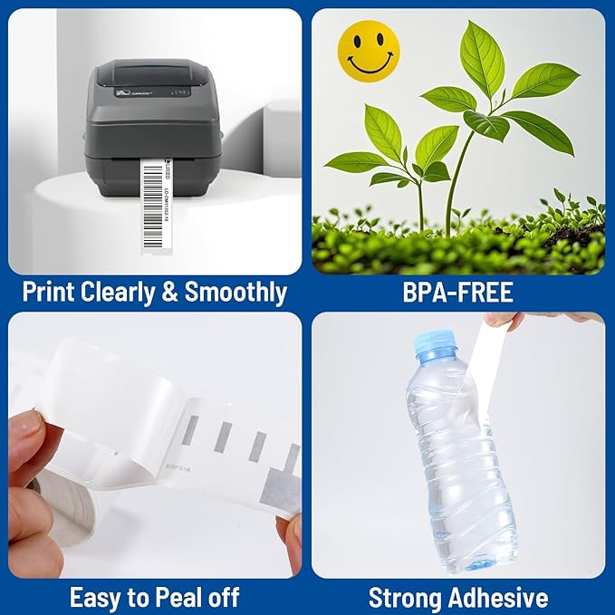 L LIKED 7500 Compatible DYMO 30332 Square Label 1" x 1" for QR Codes, Multipurpose Labels, Compatible with Zebra & DYMO 4XL (10 Rolls)