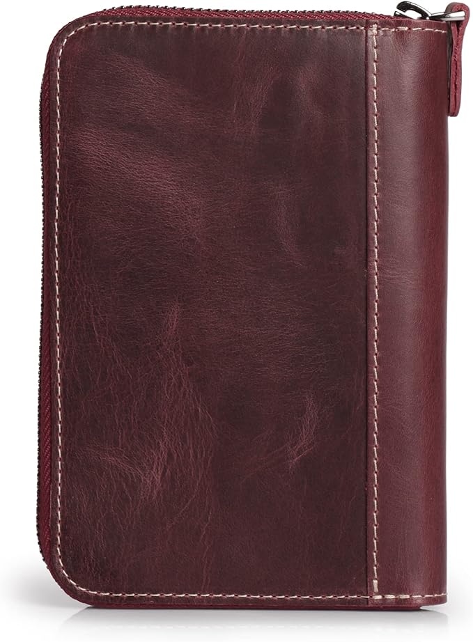 Londo Genuine Leather Padfolio – Portfolio Folder with Pencil Holder, Notepad & Zipper Closure for Business, Office & Travel
