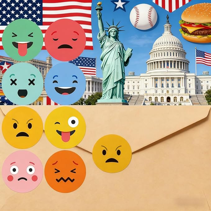 500 Pcs Smiley Face Stickers - 1 Inch Self-Adhesive Emoticon Reward Labels for Kids Classroom, Teachers, Party Favors, Scrapbooking, Packaging, School Supplies