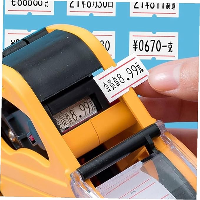White Pricing Labels Stickers 10 Rolls 4000pcs Adhesive Removable Retail Price Marker Paper for Pricemarker Machines Grocery Shop Office Use