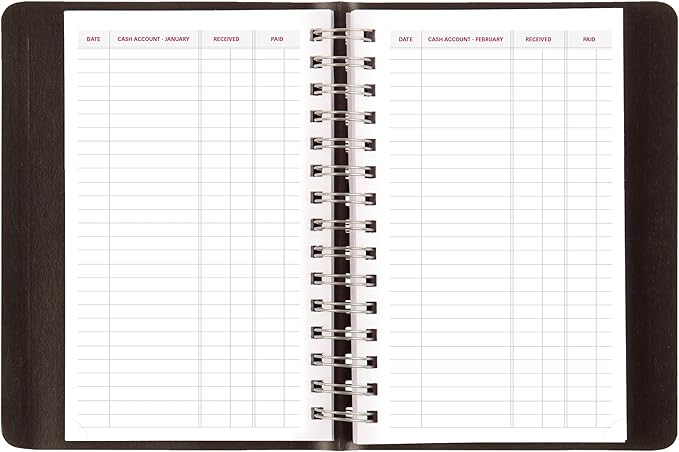 Brownline® 2026 Essential Daily/Monthly Planner, Appointment Book, 12 Months, January to December, Twin-Wire Binding, 8" x 5", Black (CB634W.BLK-26)