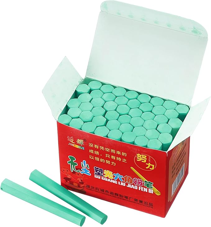 PATIKIL 48 PCS Chalkboard Chalk, Dustless Chalk Small Bulk Colored Thin for Chalkboard Blackboard Teacher Classroom Adults Indoor Home Office Supplies, Cyan