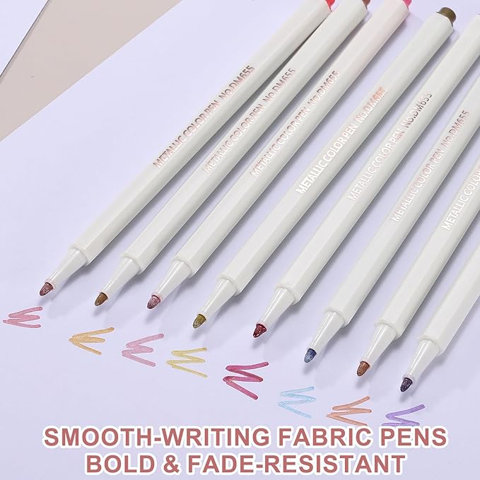 PATIKIL Metallic Marker Pens, 6Pcs Permanent Markers Medium Tip Quick Dry Paint Pen on Plastic Wood Stone Glass Canvas DIY Crafts Art Supplies for Drawing Writing Marking, Yellow