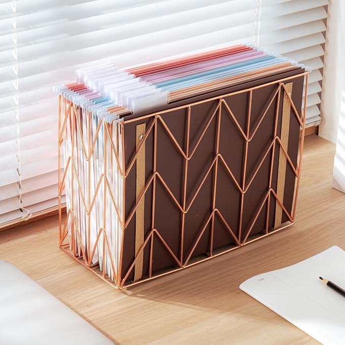 Y YOMA 6 Pack Extra Capacity Hanging File Folders with Handle Letter Size Accordion Decorative Reinforced File Folder Cute Colored Expandable Portable Folder with 1/5-Cut Adjustable Tabs, Cute Pink