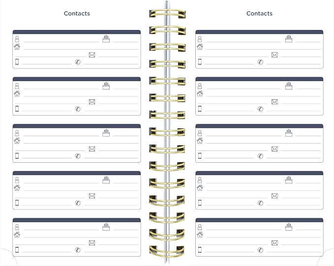 Blueline® Essential Academic Daily/Monthly Planner, August 2026 to July 2027, Twin-Wire Binding, Poly Cover, 8" x 5", Blossom Design, Yellow (CA214PG.01)