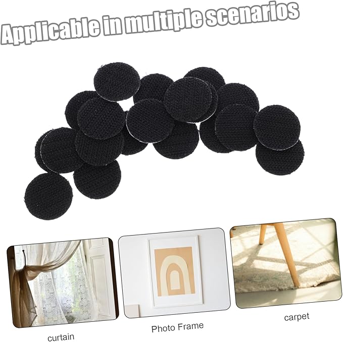 Homoyoyo 20PCS Heavy Duty Adhesive Round Tape for Indoor Outdoor Use Strong Sticky Fasteners for Easy Mounting for Decorations and Crafts