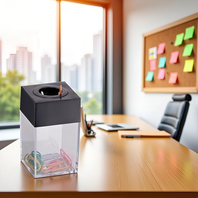 Multicolour Magnetic Paper Clip Dispenser Holder Paperclip Dispenser for Office School Desk Supplies Holders and Dispensers Desk Accessories and Workspace Organizers Office and School Supplies