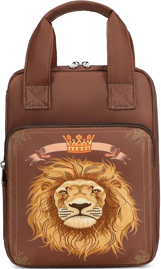 Bible Cover for Boys, Kids Bible Case Carrying Book Case Church Bag Bible Protective with Zippered Pocket, Lion