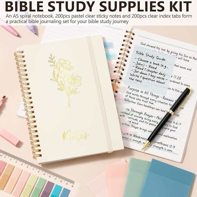 Bible Cover Case for Women, Large Bible Bag Bible Study Supplies Accessories Journaling Kit with Highlighters Tabs, Quilted Book Carrying Cases with Shoulder Strap, Christian Easter Gifts for Women