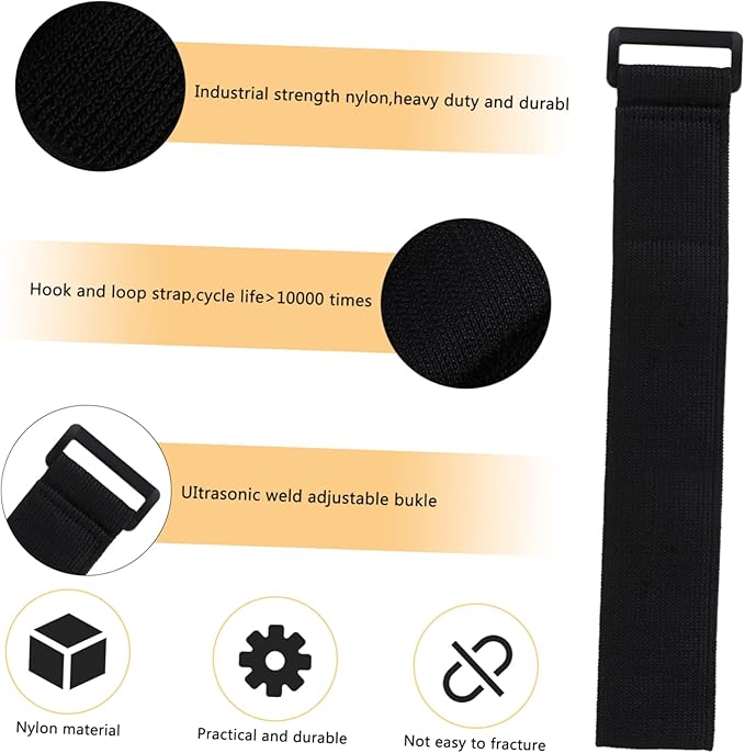 STOBOK 15pcs Adhesive Hook and Storage Straps Bundling Tape for Organizing Cords Wires and Household Items Strong Self-Adhesive Design for Easy Fixing