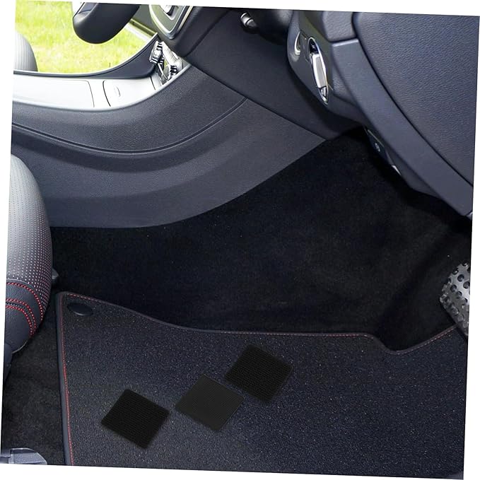 OUNONA 10sets Car Rug Adhesive Hook and Loop Tape for Car Carpets Heat Resistant