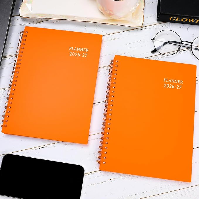 Planner 2026-2027 - Weekly & Monthly Planner, Jul 2026-Jun 2027, Academic Planner 26-27, 6.4"×8.5", Tabs, Thick Paper, Twin-Wire Binding, Back Pocket, Inspirational Quotes for Office Home School
