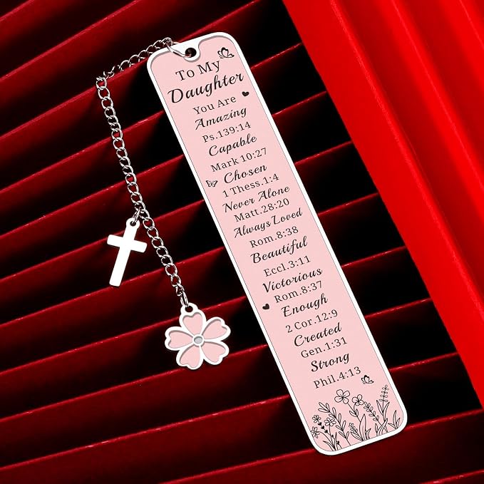 Bible Bookmark Baptism Gifts for Girls Women Adults Confirmation Gifts for Teen Girls First Communion Gifts for Girls Christian Bookmarks for Reading Women Christmas Birthday Present for Daughter