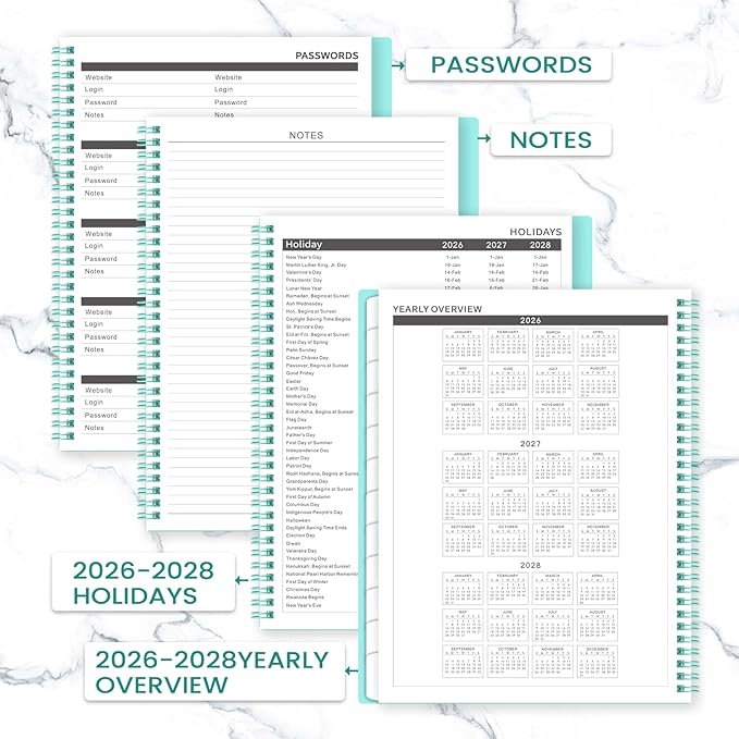 Monthly Planner 2026-2027 - Planner 2026, 9'' x 11'', 24 Months from JANUARY 2026 to DECEMBER 2027, Monthly Calendar with Tabs, Inner Pocket
