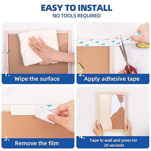 3M Double Sided Tape 1"×16.5Ft, Mounting Tape Heavy Duty No Residue, Removable PE Foam Tape Strips, Extra Strong Adhesive Tape Waterproof for Walls Home Office Decor Crafts Paint Picture Poster