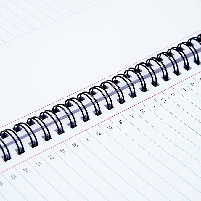 Juvale Meeting Notebook for Work - Spiral-Bound Planner Notebook for Work Planner & Office Supplies - Agenda & To Do List Notepad - 11 x 8.5 In, White, Pack of 2