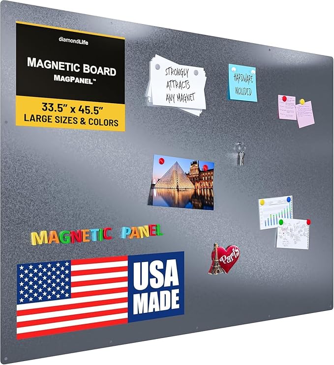 33.5�x45.5� - Magnetic Board - Memo & Vision Boards for Home, Office, and Classroom - Magnet-Board for Kids