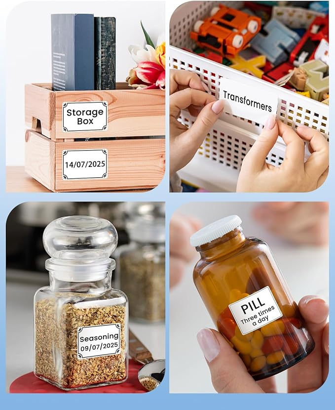 M100 Thermal Label [320 Pcs] -1 Pack of 1.18'' x 0.79''(30 x 20mm) Paper Also Compatible for Phomemo M110/M200/M220 Ponek M102 Label Maker Strong Adhesive Refill Tape