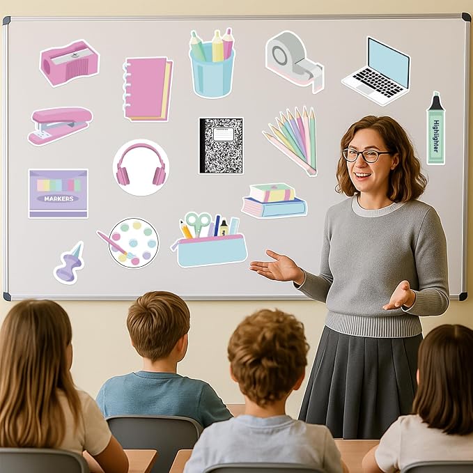 53 Pieces Supplies You Will Need Bulletin Board Set You’ll Need School Supplies Visual Supply Cards Classroom Management Tools for Teachers Elementary School Whiteboard